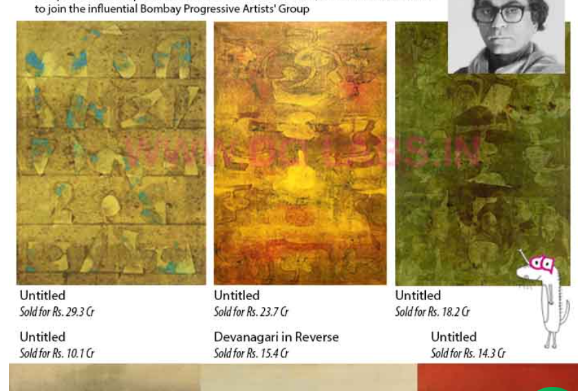 <p>Vasudeo S Gaitonde was regarded as one of India’s foremost abstract painters. Was invited to join the bombay porgressive artists group. </p>
