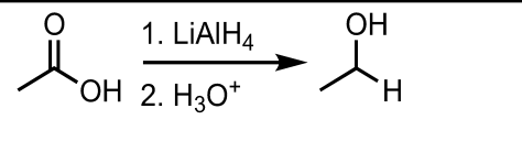<p>Will turn the carboxylic acid into a primary alcohol </p>