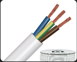 <p>PVC insulated and sheathed flat flexible cords are used for light-duty portable appliances and lighting, such as table lamps, radios, and small household equipment.</p><p>They consist of two or three flexible stranded copper conductors, each insulated with PVC, and enclosed within a flat PVC outer sheath to provide protection and flexibility.</p>