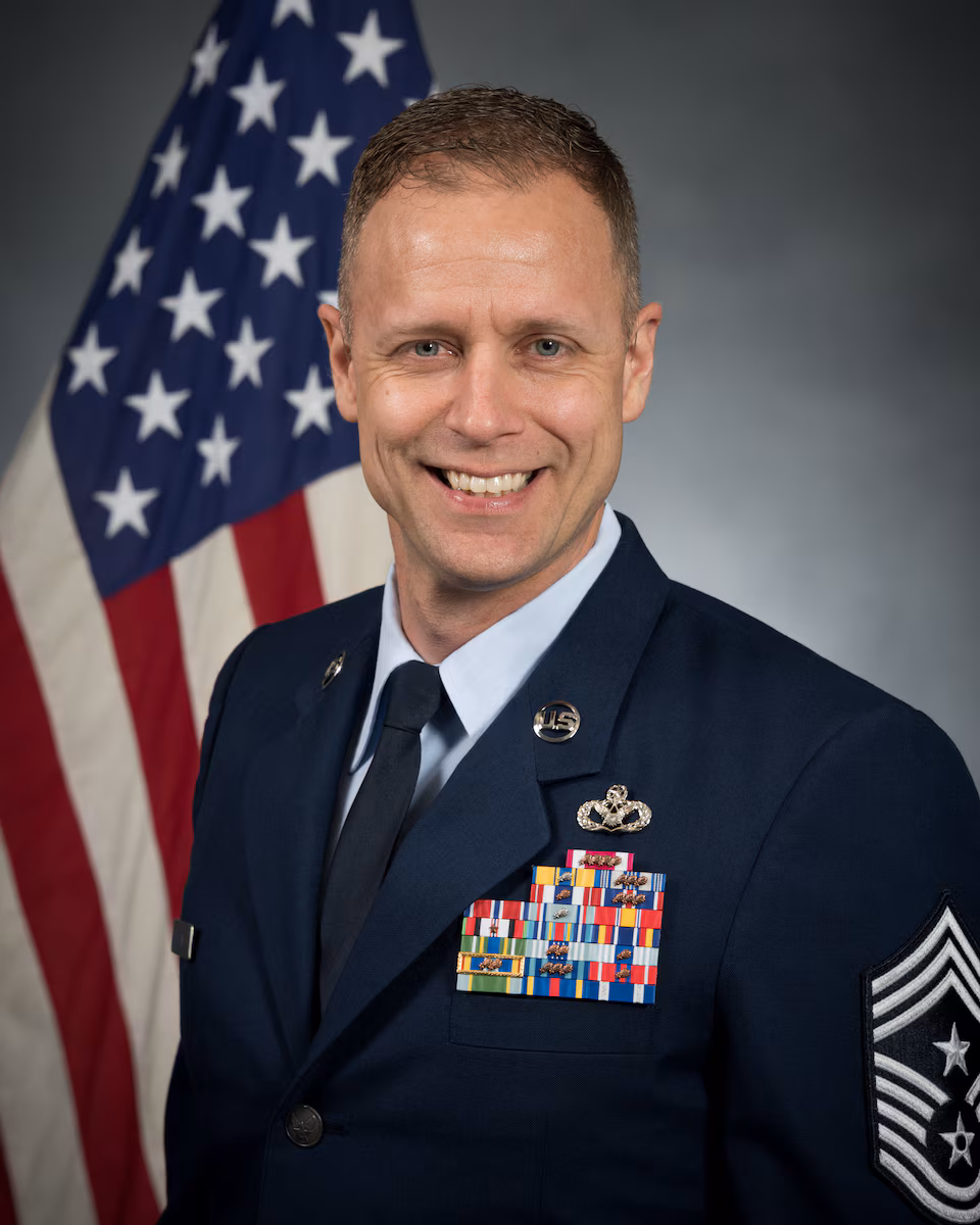 <p>Chief Master Sergeant (CMSgt) Caleb Vaden</p>