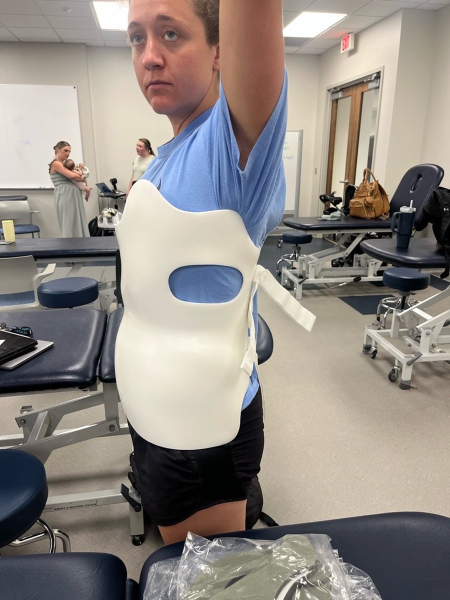 <p>**rib cut out for pressure relief as spine shifts</p><p>This is on backwards sorry</p>