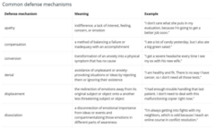 <p>A psychological strategy used to cope with reality and maintain self-image</p>