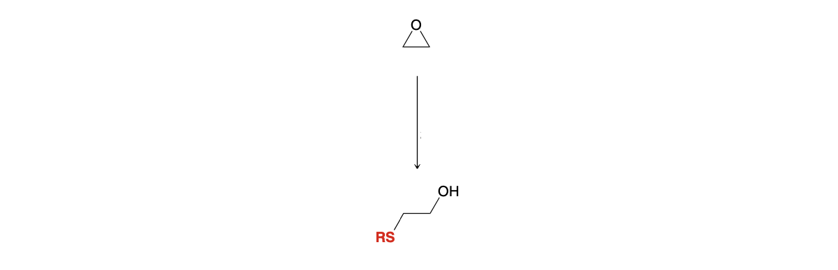 <p>Epoxide ring opening: Adding SR </p>