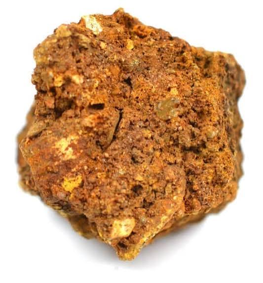 <p>yellowish orange brown, Irregular fracture</p>