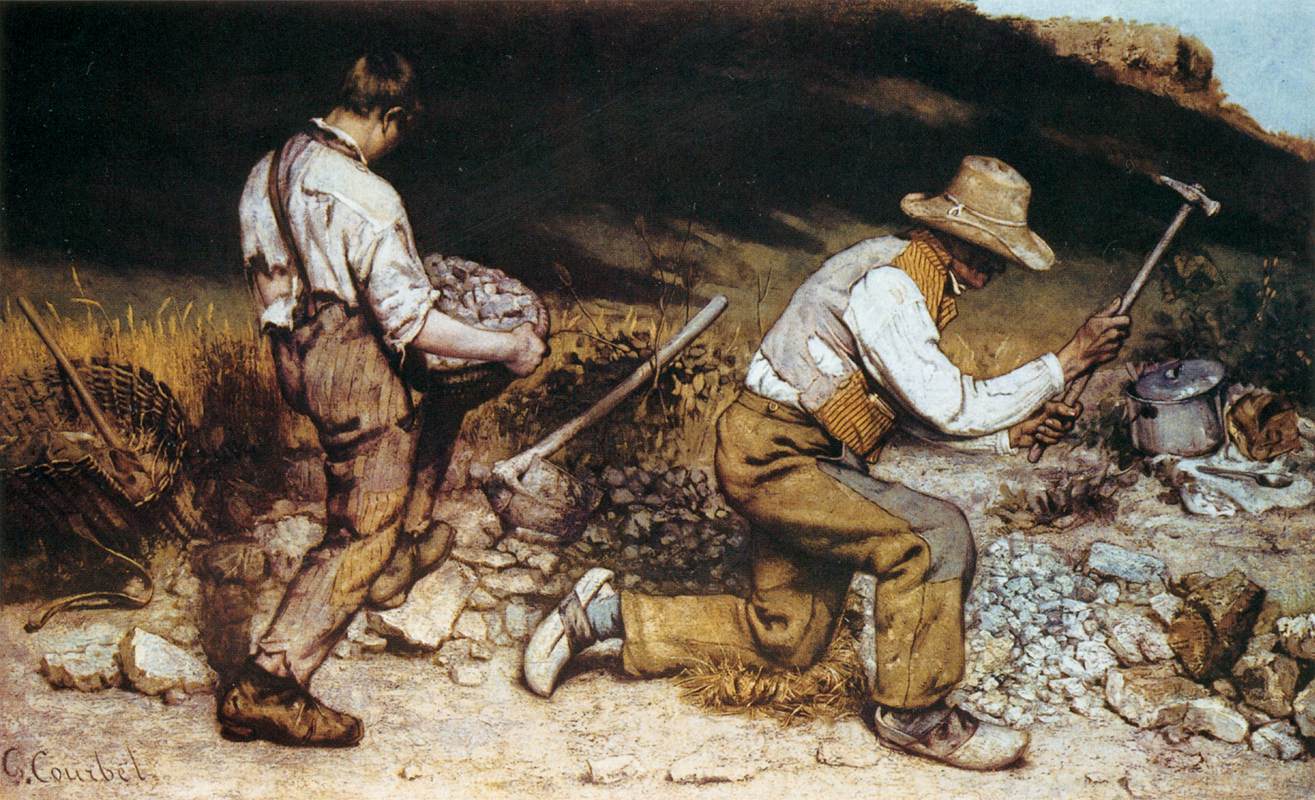 <p>photo of the painting; political statement; symbolism in the work; figures are trapped in the environment</p>
