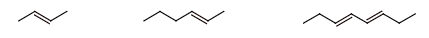 <p>contains carbon-carbon double bonds </p>