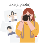 <p>to take a photo</p>