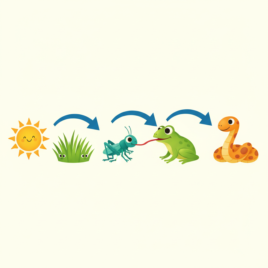A path showing how energy and nutrients move through an ecosystem.