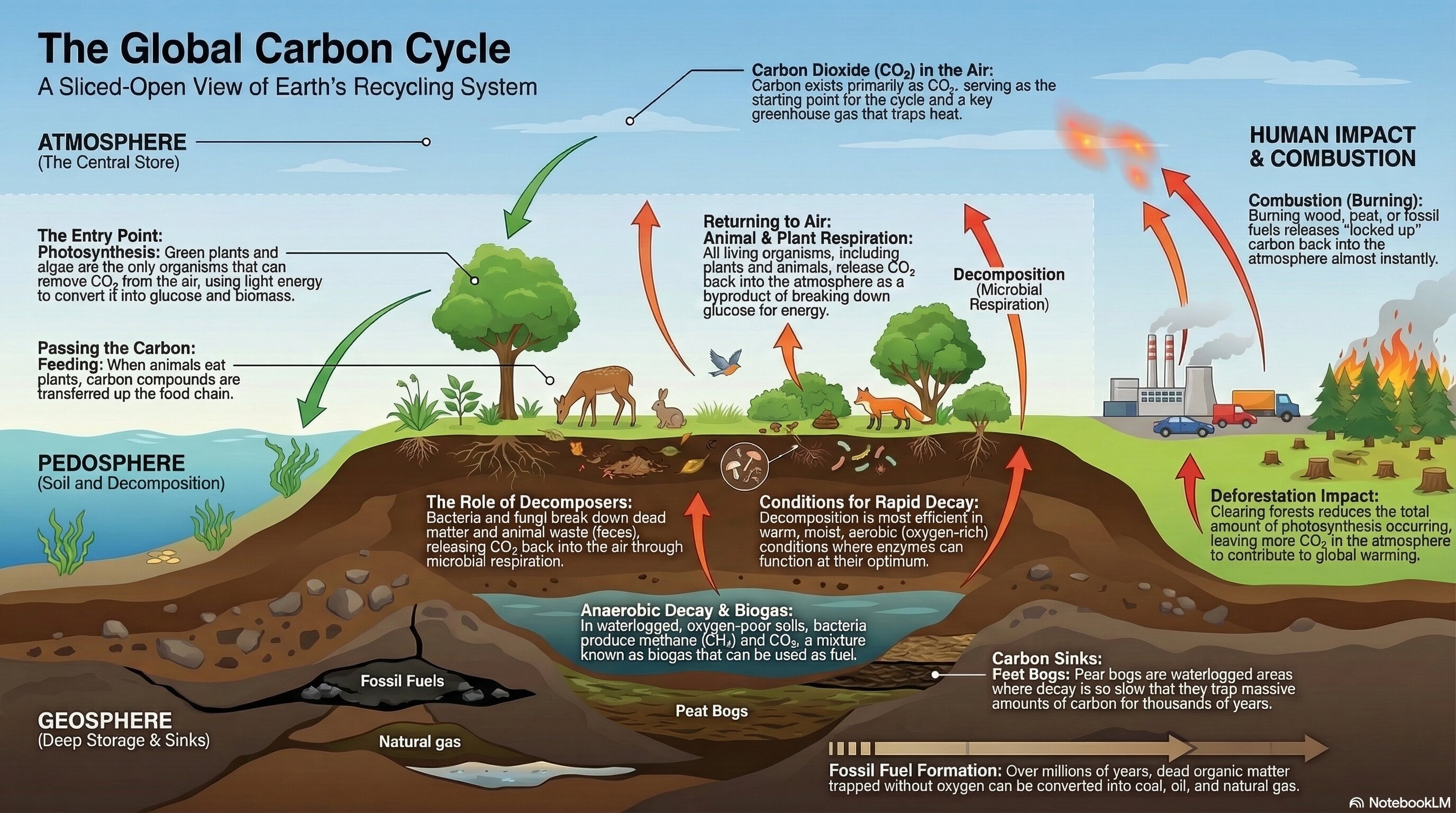 <p>Describe the carbon cycle.</p>