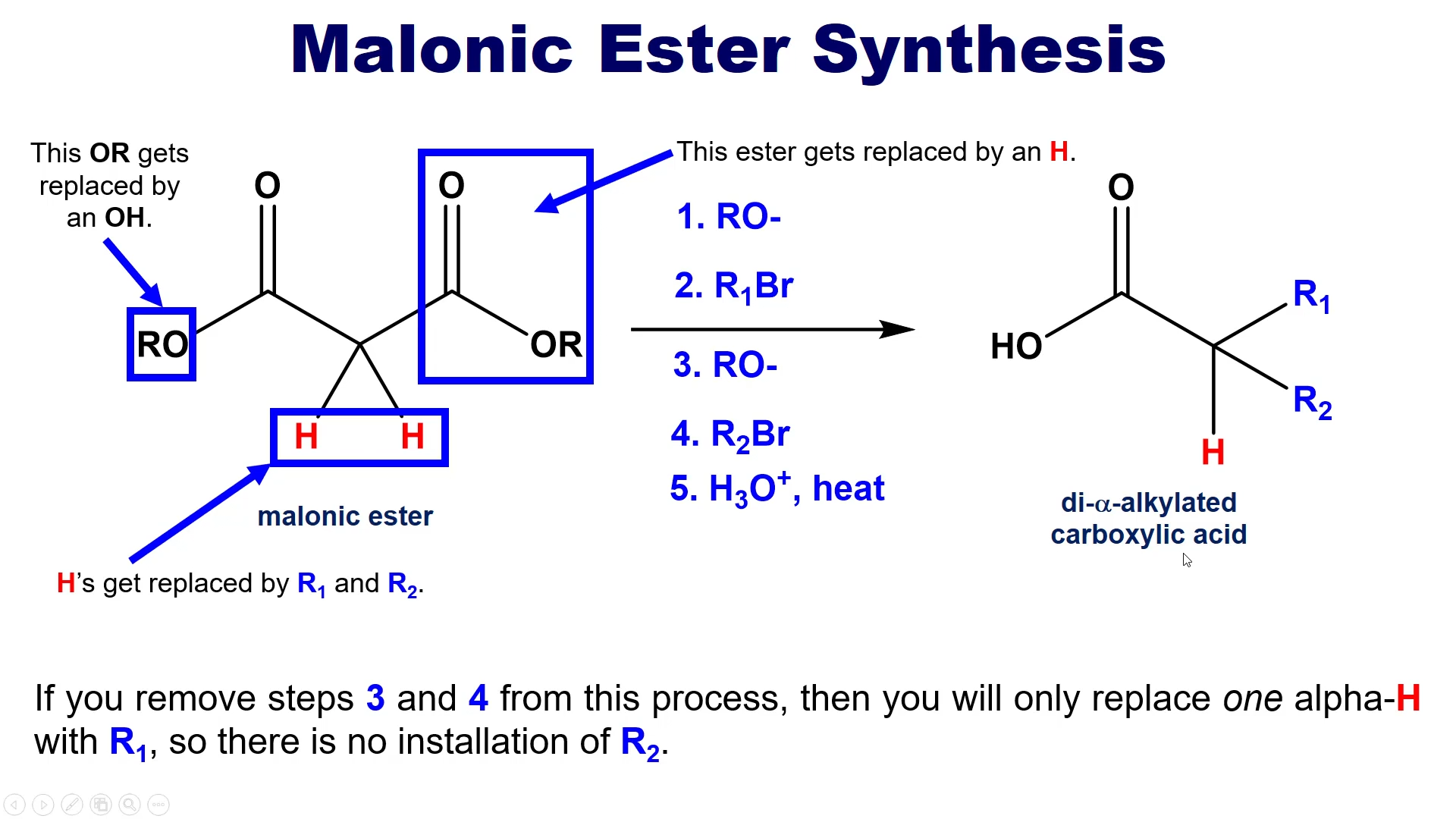 <p></p><p></p><p>Very similar to Acetoacetic ester synthesis. </p>