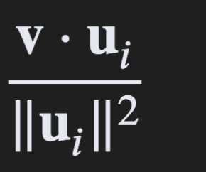 <p>where u is the ith vector and v is the vector ur solving for</p>