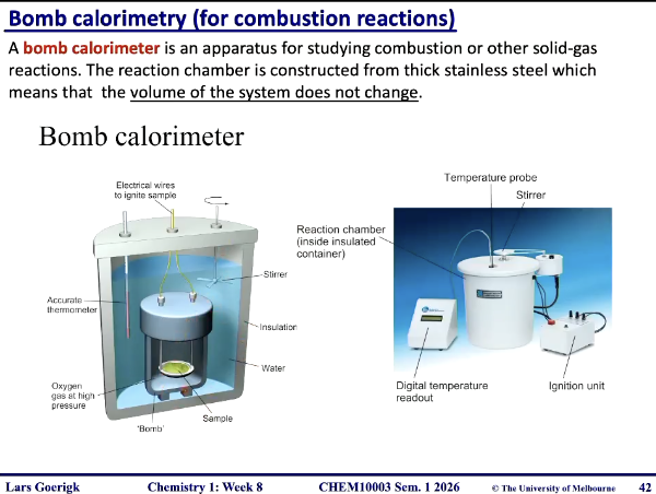 <p>bc v doesn’t change - heat is under constant voluem/pressure</p>