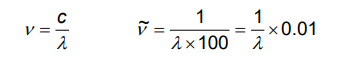 <p class="Paragraph SCXO87703532 BCX0" style="text-align: left;"><span style="background-color: inherit; line-height: 20.7px; color: windowtext;">Quantification of properties</span><span style="line-height: 20.7px; color: windowtext;">&nbsp;</span></p><ul><li><p class="Paragraph SCXO87703532 BCX0" style="text-align: left;"><span style="background-color: inherit; line-height: 20.7px; color: windowtext;">Speed of Light (in a vacuum), c, ms^-1</span><span style="line-height: 20.7px; color: windowtext;">&nbsp;</span></p></li><li><p class="Paragraph SCXO87703532 BCX0" style="text-align: left;"><span style="background-color: inherit; line-height: 20.7px; color: windowtext;">Wave length (length of one wave), λ, m</span><span style="line-height: 20.7px; color: windowtext;">&nbsp;</span></p></li><li><p class="Paragraph SCXO87703532 BCX0" style="text-align: left;"><span style="background-color: inherit; line-height: 20.7px; color: windowtext;">Frequency (Number of waves per second),<em> v, </em>s^-1 = Hz</span><span style="line-height: 20.7px; color: windowtext;">&nbsp;</span></p></li><li><p class="Paragraph SCXO87703532 BCX0" style="text-align: left;"><span style="background-color: inherit; line-height: 20.7px; color: windowtext;">Wave number (Number of waves in 1 cm) <em>v ~ </em>= cm^-1</span><span style="line-height: 20.7px; color: windowtext;">&nbsp;</span></p></li></ul><p></p>