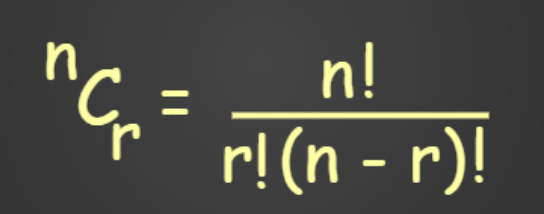 <p>What is this formula? Say it out loud - (Order does not matter/How many parts of the whole can be switched around?)</p>