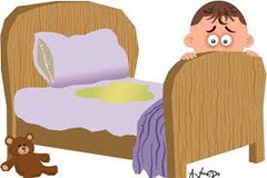 <p>- Repeated <strong>urination </strong>in clothing or in bed.</p><p>- involuntary urination during sleep</p><p>- Preschool children normally recognize the feeling of a full bladder while asleep and awaken to empty it.</p>