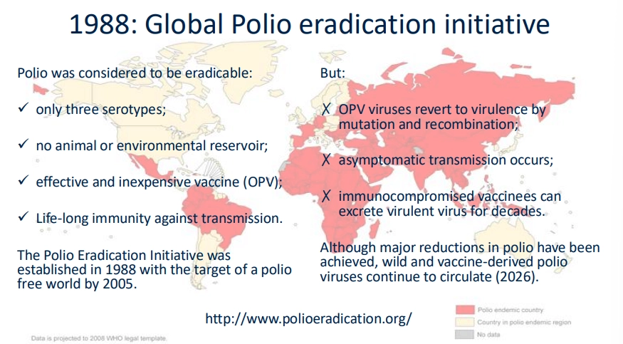 <ul><li><p>due to vaccine optimism following smallpox eradication in 1980</p></li></ul><p></p>