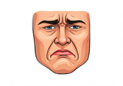 <p><span>frown /fraʊn/ (v)</span></p>