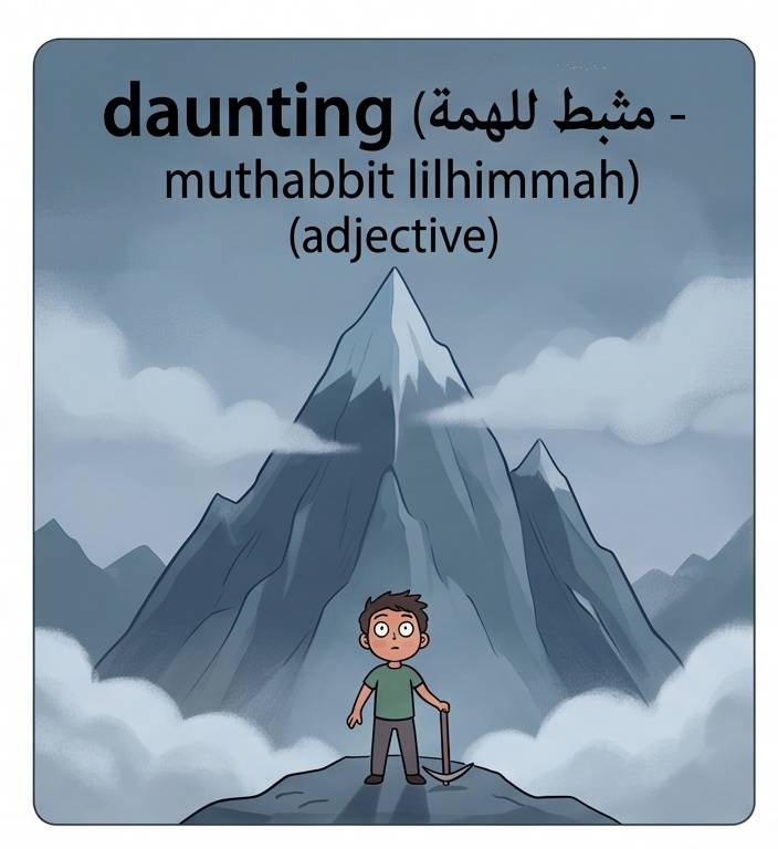 <p>seeming difficult to deal with in prospect; intimidating.</p>