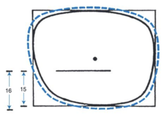 <p>For an improper eye size, the seg height is corrected by ______-______ the difference between sample frame eye size and desired frame eye size (A size 2 mm too big, seg height raised 1 mm).</p>