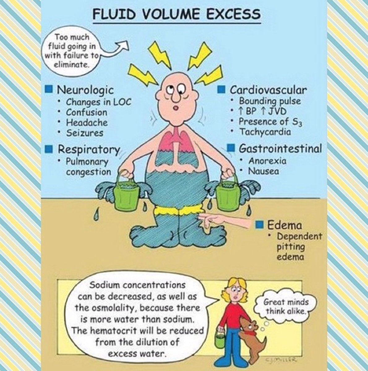 <p>A) Edema, high blood pressure, shortness of breath</p>