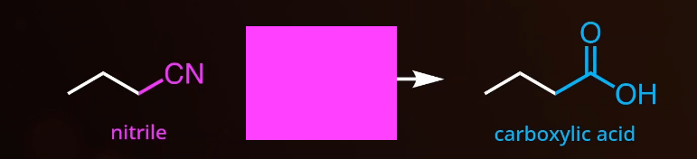 <p>Nitrile hydrolysis </p>