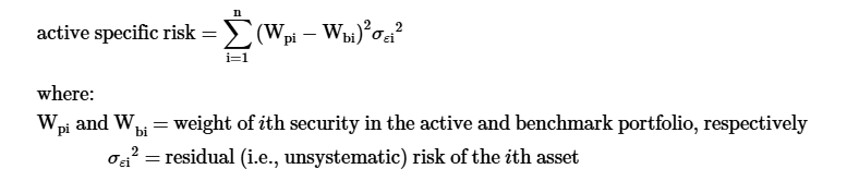 <p><span>active factor risk + active specific risk</span></p>