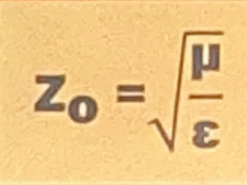 <p>Also called the characteristic impedance for which the medium is alr.</p>