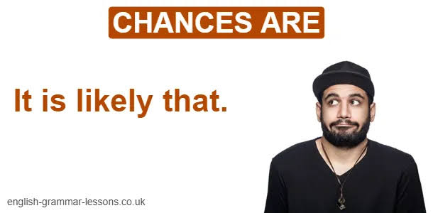 <p>the chances are (that)</p><p><span>—- they'll be late </span>anyway<span>.</span></p>