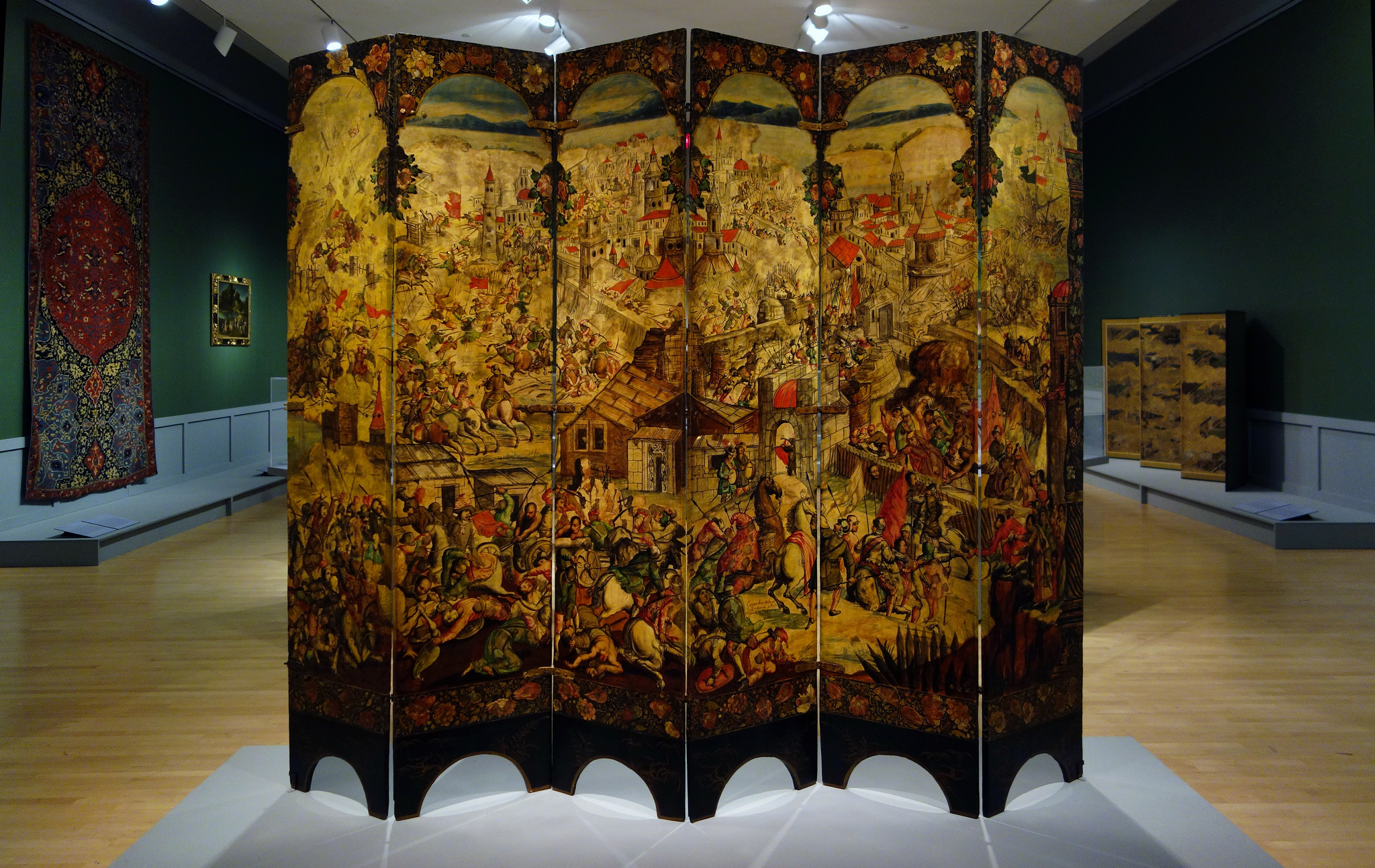 <p><span style="line-height: 19.425px;">The “Brooklyn Biombo” (1697-1701) exemplifies that:&nbsp;</span></p>