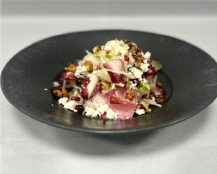 <p>APPLE, PEAR &amp; ENDIVE SALAD</p>