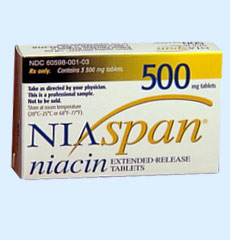 <p>niacin (vit B1, nicotinic acid)</p><p>flush, hi glucose, hi uric (avoid gout)</p><p>500, 750, 1000mg qhs</p><p>325mg aspirin 30min before flushing</p><p>no alcohol</p>