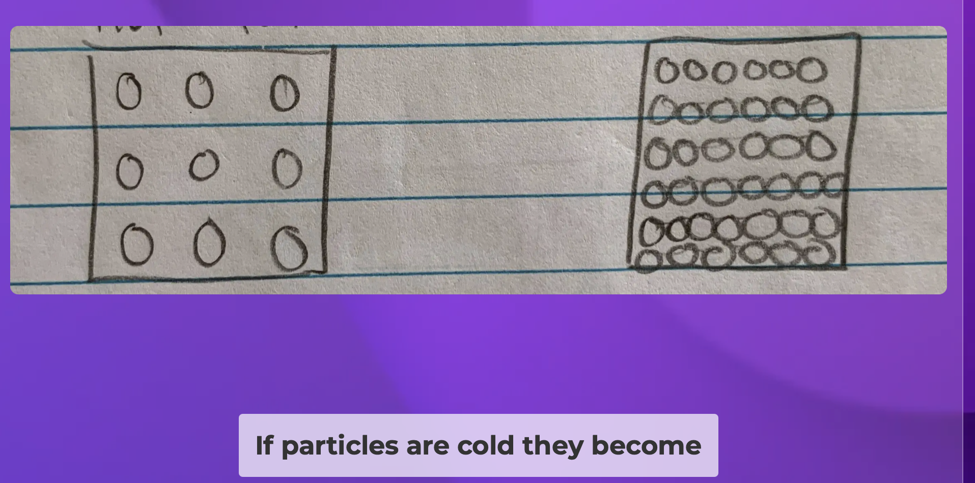 <p>If particles are cold</p>
