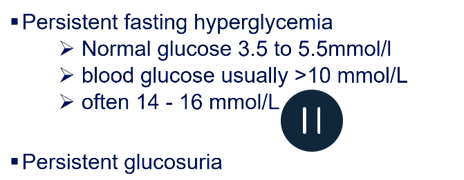 <p>Should be betwen 3.5 -5.5 </p><p>Increases to 14-16 mmol/ l when there is an issue</p>