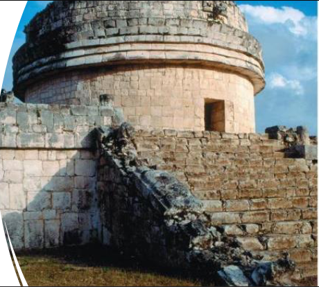 <ul><li><p>A Mayan temple/observatory at Chichen Itza in Mexico.</p></li></ul><p></p>