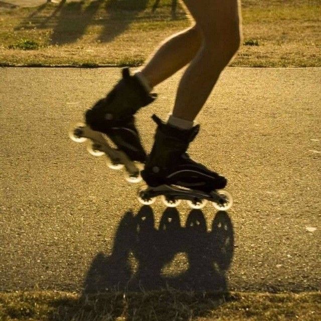 <p>rollerblading</p>