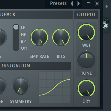 <p>Since the Dry Knob is set to 100% The source sound will play at its original ?</p>