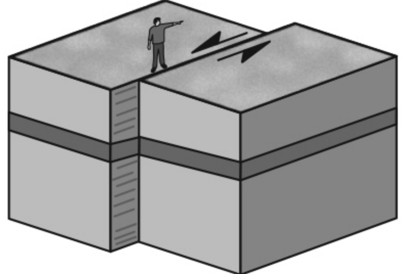 <p><span>If you stand on one side of a strike-slip fault and the block on the other side of the fault has moved to your left, this is known as a(n) ________.</span></p>