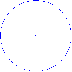 <p>A line segment from the center of the circle to any point on its circumference.</p>
