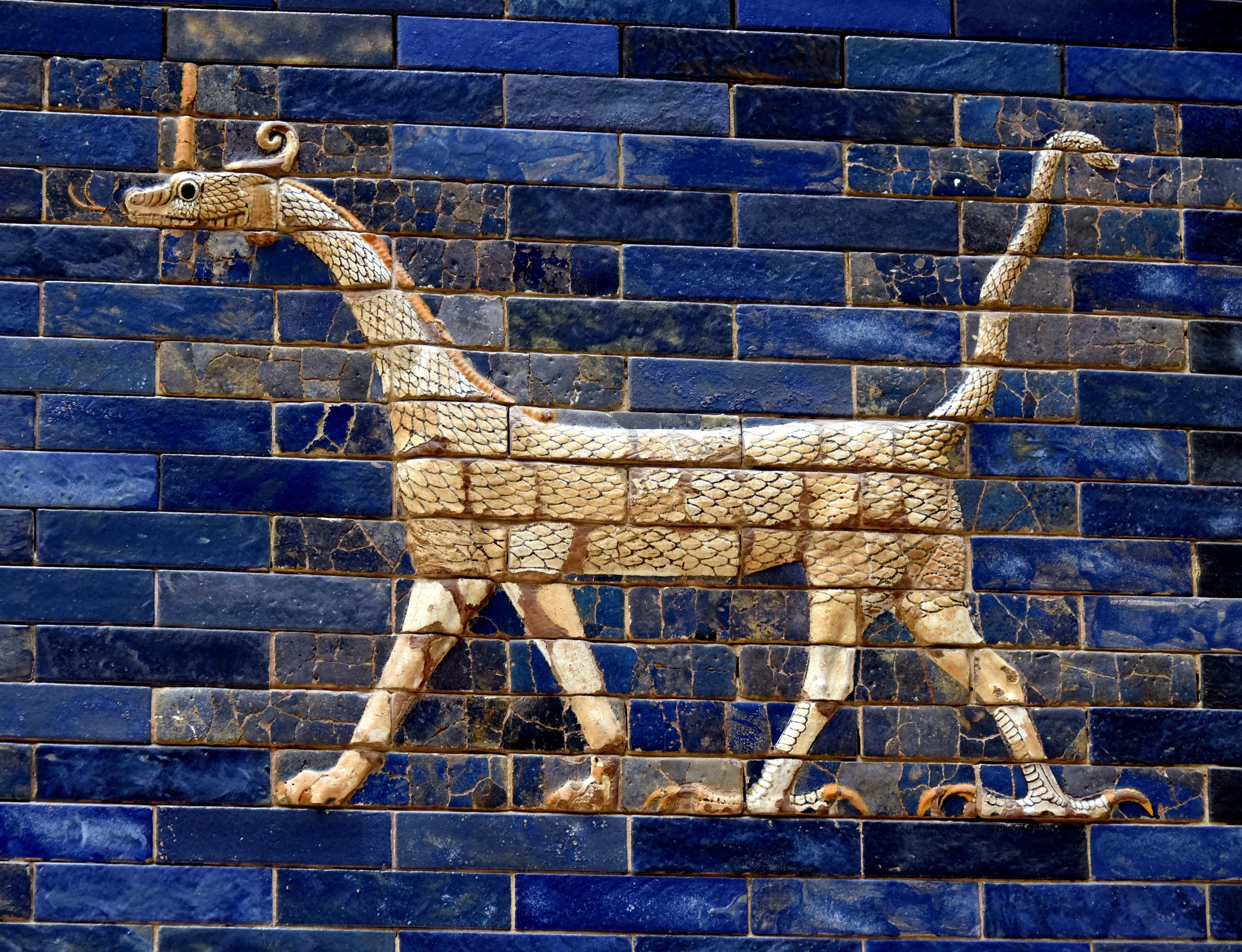 <p>think of at least one object/structure created with <strong>glazed brick</strong></p>