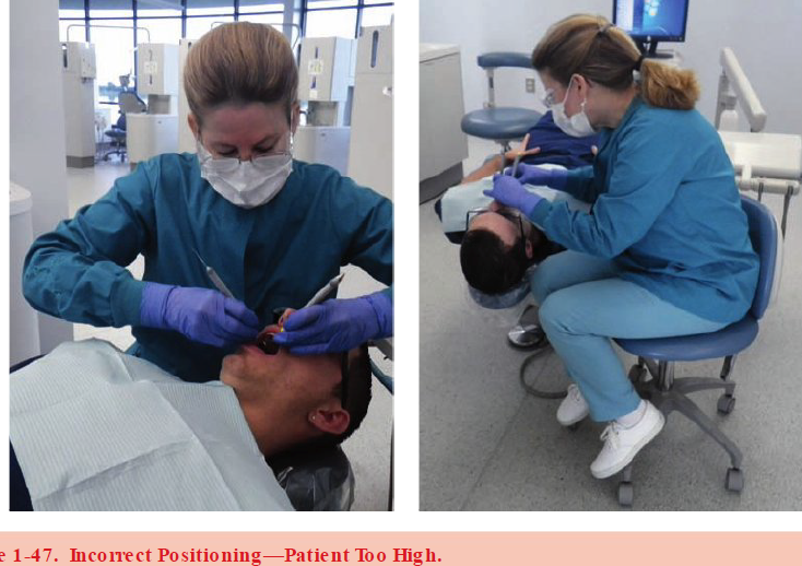 <p><strong>Patient’s chair position relative to seated clinician</strong></p>