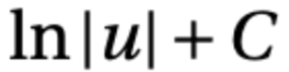 <p>ln |u| + C</p>