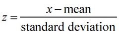 <p>for an individual value in a distribution tells us how many standard deviations from the mean the value falls and in what direction. </p><p>(value - mean)/SD = _ "SD above/below the mean"</p>