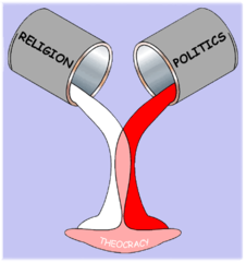 <p>A government controlled by religious leaders</p>