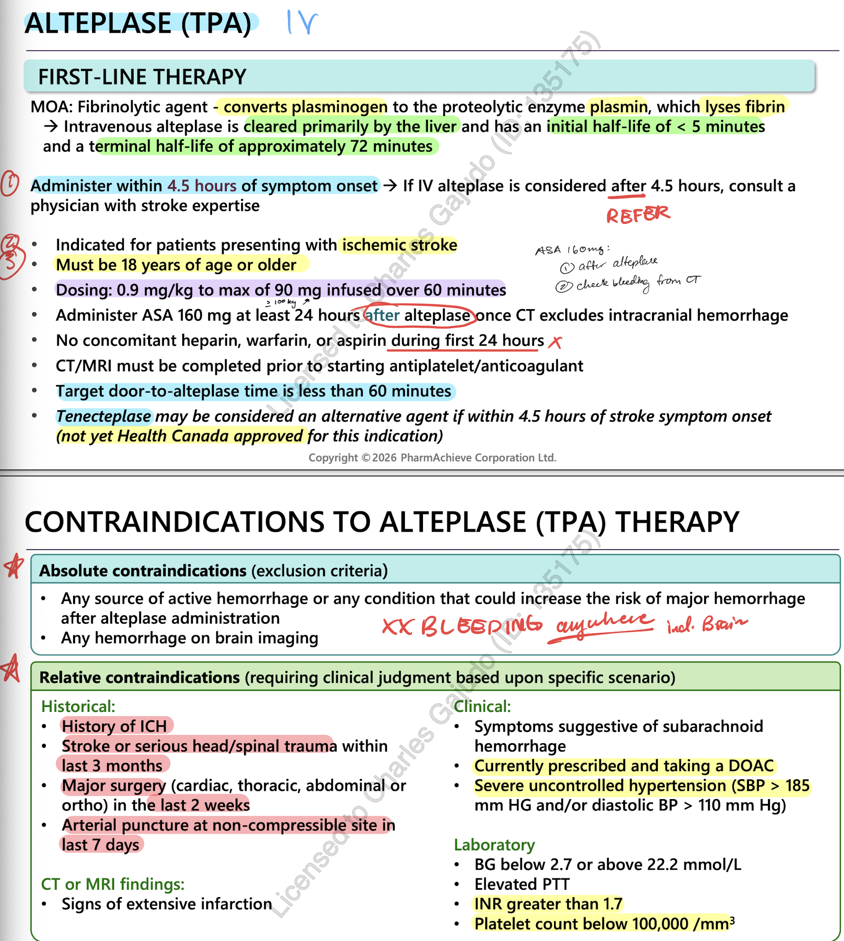 <p>ABSOLUTE = bleeding</p>