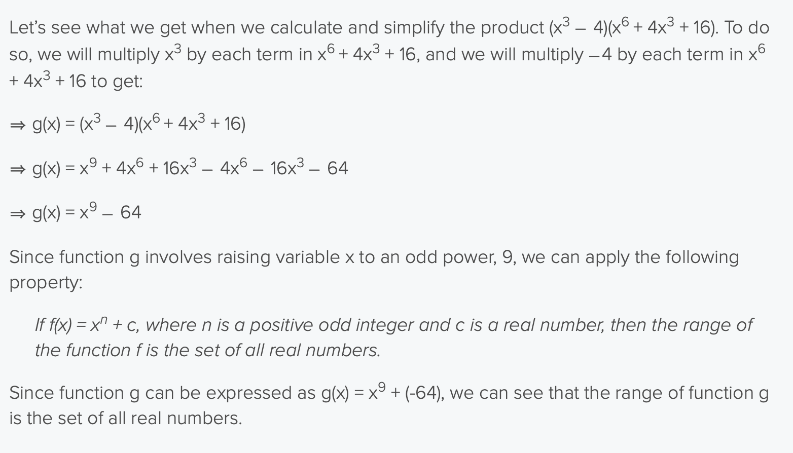 <p>All real numbers </p>