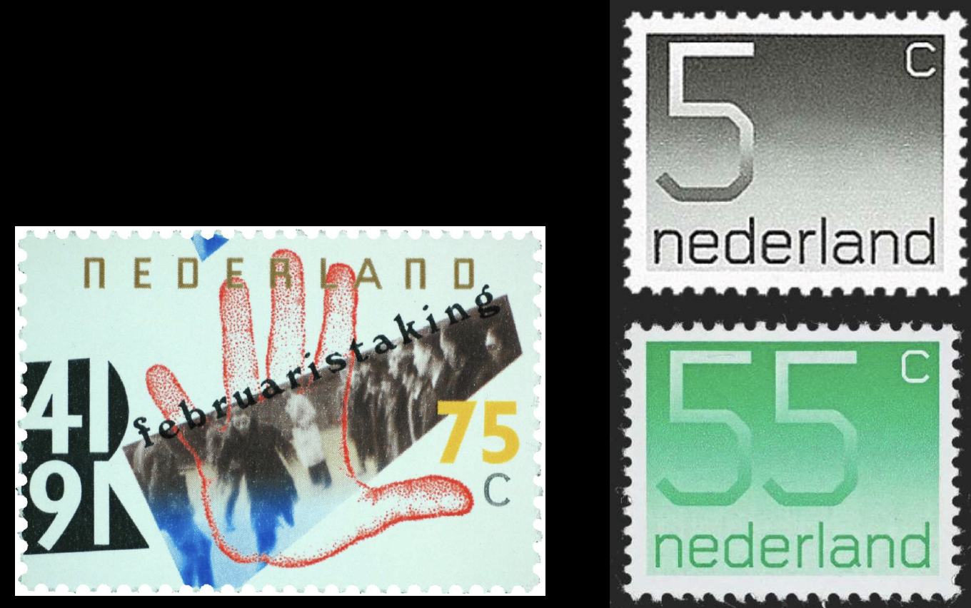 <p><span>Jan van Toorn’s stamp design is expressive and symbolic, focusing on emotional and historical meaning, while Wim Crouwel’s PTT stamps are highly structured, minimal, and purely functional, reflecting Modernist clarity.</span></p>