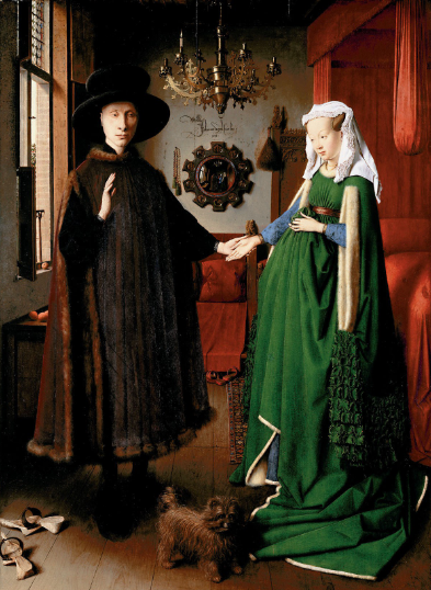 <p>Portrait of Giovanni Arnolfini and His Wife</p>