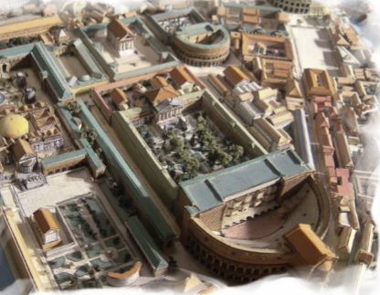 <p>Pompey was able to get around not being allowed to build permanent theaters by attaching it to the temple of Venus Victrix and by building it outside of Rome proper (pomerium) on the edge of the Campus Martius. Caesar celebrated his victory here but was later assassinated in its curia. </p>