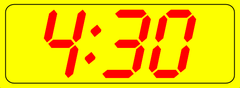 <p>It's 4:30</p>