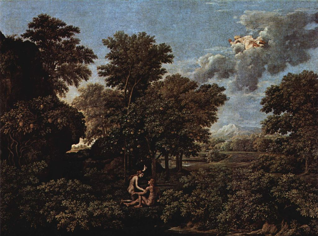 <p><span>Nicolas Poussin: </span><em>A négy évszak: Nyár (Ádám és Éva a paradicsomban)</em><span>, </span></p>